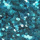 4mm Flat SEQUIN PAILLETTE Loose ~ Deep Turquoise Teal Metallic ~ Made in USA