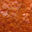 4mm Flat SEQUIN PAILLETTES ~ ORANGE FLUORESCENT Neon Transparent  ~ Made in USA