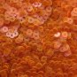 4mm Flat SEQUIN PAILLETTES ~ ORANGE FLUORESCENT Neon Transparent  ~ Made in USA