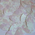 Navette Leaf Sequin White Rainbow Iris Swirl Texture 1.5 inch Couture Paillettes