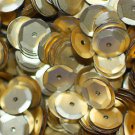8mm Cup SEQUIN FACET PAILLETTES ~ GOLD Matte Frost ~ Made in USA