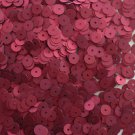 6mm Flat SEQUIN PAILLETTES ~ BURGUNDY RED WINE Matte SILK FROST ~ Made in USA
