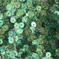 6mm Flat SEQUIN PAILLETTE ~ SEA GREEN Laser HOLOGRAM Multi Metallic ~Made in USA
