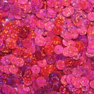 Pink Flat SEQUINS Loose 8mm PAILLETTES ~ Hot Pink Laser MULTI  HOLOGRAM ~ USA