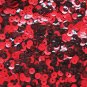 5mm Flat Sequin ~ Deep Red Marbled Effect ~ Loose Paillette Made in USA