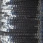 Sequin Stitched Trim 4mm ~ Midnight Ink Blue Transparent See-Thru ~ Made in USA