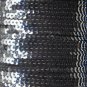 Sequin Stitched Trim 4mm ~ Midnight Ink Blue Transparent See-Thru ~ Made in USA