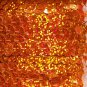 Orange Hologram Reflective Metallic Sequin Trim 10mm flat strung. Made in USA.