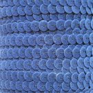 Sequin Trim Navy Blue Suede Velvet Flock 8mm flat strung by the yard Made in USA