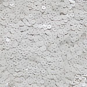 5mm Flat Sequin ~  Opaque Ivory Bone ~ Loose Paillette Made in USA
