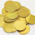 Gold City Lights Reflective Round Ruffle Edge 30mm Couture Sequin Paillettes