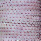 Opaque Pink Rainbow Sequin Trim 6mm 1/4" wide stitched, strung by the yard 15'