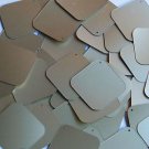 Square Diamond Sequin 1.5" White Gold Matte Silk Frost Matte Silk Frost