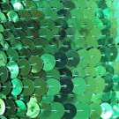 Sequin Trim Green Metallic 8mm flat strung by the yard. Made in USA.
