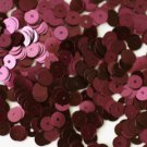6mm Flat SEQUIN PAILLETTES ~ BURGUNDY RED WINE Metallic ~ Round ~ Made in USA