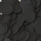20mm ROUND SEQUIN PAILLETTE ~ BLACK MATTE SILK FROST~  Flat Disc Made in USA