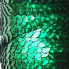 Green Prism Multi Reflective Metallic Sequin Trim 10mm flat strung. Made in USA.