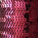 SEQUIN STRING TRIM ~ WINE RED METALLIC ~ 6mm FLAT strung by yard  Made in USA