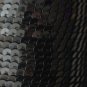SEQUIN STRING TRIM ~ Opaque BLACK ~ 6mm FLAT strung by the yard  Made in USA