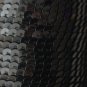SEQUIN STRING TRIM ~ Opaque BLACK ~ 6mm FLAT strung by the yard  Made in USA