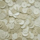 10mm Flat SEQUIN PAILLETTES ~ BEIGE LEATHER effect ~ Round Disc ~ Made in USA.