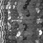 Sequin Trim Black Shiny Opaque 8mm flat strung by the yard. Made in USA.
