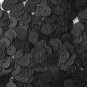 8mm Flat SEQUIN PAILLETTES ~ BLACK LEATHER Effect Premium ~  Disc ~  Made in USA