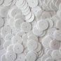 10mm Flat SEQUIN PAILLETTES ~ Opaque WHITE Shiny ~ Round Disc ~ Made in USA.