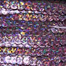 Sequin Trim Pink Hologram 8mm Cup Facet strung by the yard. Made in USA.