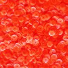 6mm Cup SEQUIN FACET PAILLETTE~ BRIGHT ORANGE FLUORESCENT Trans ~ Made in USA