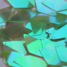 Long Diamond Sequin 1.75" Lime Green Ultra Crystal Rainbow Iris Iridescent