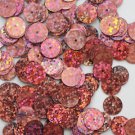 10mm Flat SEQUIN PAILLETTES ~ PINK Laser MULTI  HOLOGRAM ~ Round ~ Made in USA.
