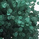 6mm Flat SEQUIN PAILLETTES ~ DEEP Forest GREEN Matte SILK FROST ~ Made in USA