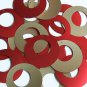 Circle Loop Sequin 1.5" Red Gold Matte Silk Frost Matte Silk Frost