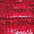 Sequin Trim Red Hologram Rainbow 8mm Cup Facet strung by the yard. Made in USA.