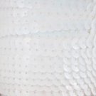 Sequin Trim ~ Satin White ~ 8mm Cup Facet strung by the yard. Made in USA.