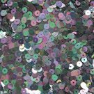5mm Flat Sequin ~ Black Metallic Rainbow Iris ~ Loose Paillette Made in USA