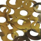 Gold Metallic Shiny Sequin Circle Loop Ring 1.5 inch Large Couture Paillettes