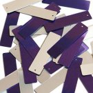 Purple Silver Sequin Skinny Rectangle 1.5 inch Couture Metallic Loose Paillettes