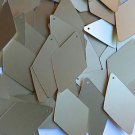Long Diamond Sequin 1.75" White Gold Matte Silk Frost Matte Silk Frost
