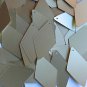 Long Diamond Sequin 1.75" White Gold Matte Silk Frost Matte Silk Frost