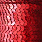 SEQUIN STRING TRIM ~  RED LASER HOLOGRAM ~ 6mm FLAT strung by yard  Made in USA