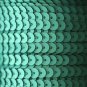 SEQUIN STRING TRIM ~ Lt GREEN Matte Frost~ 6mm FLAT strung by yard Made in USA