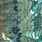 Sequin Trim Aqua Blue Metallic 8mm flat strung by the yard. Made in USA.