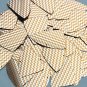 Fishscale Fin Sequin 1.5" Orange Silver Chevron Zig Zag Pattern Metallic