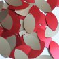 Navette Leaf Sequin 1.5" Red Gold Matte Silk Frost Matte Silk Frost