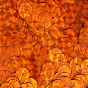 10mm Flat SEQUIN PAILLETTE ~ ORANGE PRISM MULTI Reflective METALLIC ~Made in USA