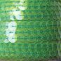 Lime Green Fluorescent See-Thru Sequin Trim 10mm flat strung. Made in USA.
