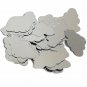 Silver Shiny Metallic Cloud 1.5" Couture Sequin Paillettes. Made in USA.