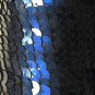 Navy Blue Metallic Sequin Trim 10mm flat strung by the yard. Made in USA.